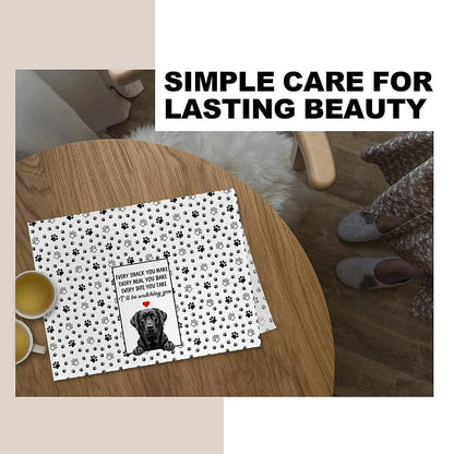 Funny Black Labrador Retriever Kitchen Towels, Black Lab Gifts, Gifts for Labrador Dog Lovers Dish Tea Towels for Kitchen Decor, Every Meal You Make Towel, 16x24 Inches