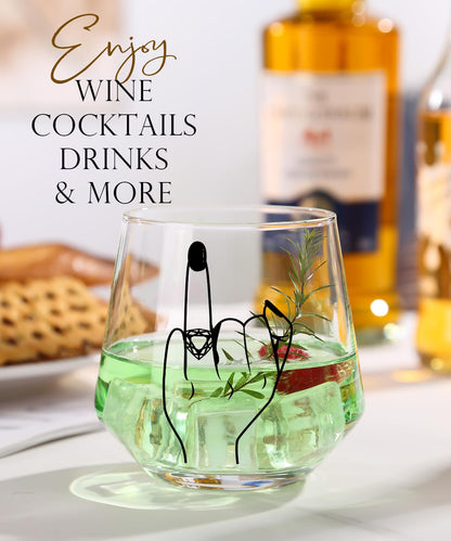 comfit Engagement Gifts for Couple, Ring Finger Wine&Whiskey Glass Set,Bride and Groom Just Married Gift, Mr and Mrs Newlyweds Bridal Shower,Valentine's Day Gift,Wedding Gifts for Couples 2026