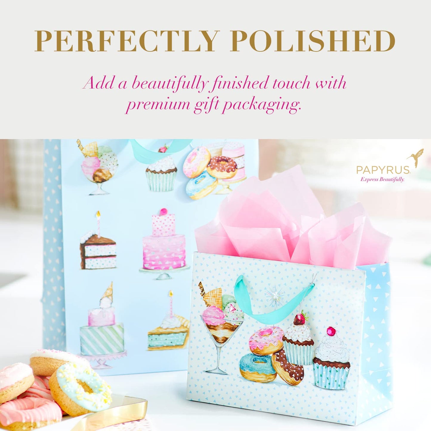 Papyrus 13" Large Gift Bag (Tropical) for Birthdays, Weddings, Bridal Showers, Baby Showers and All Occasions (1 Bag)