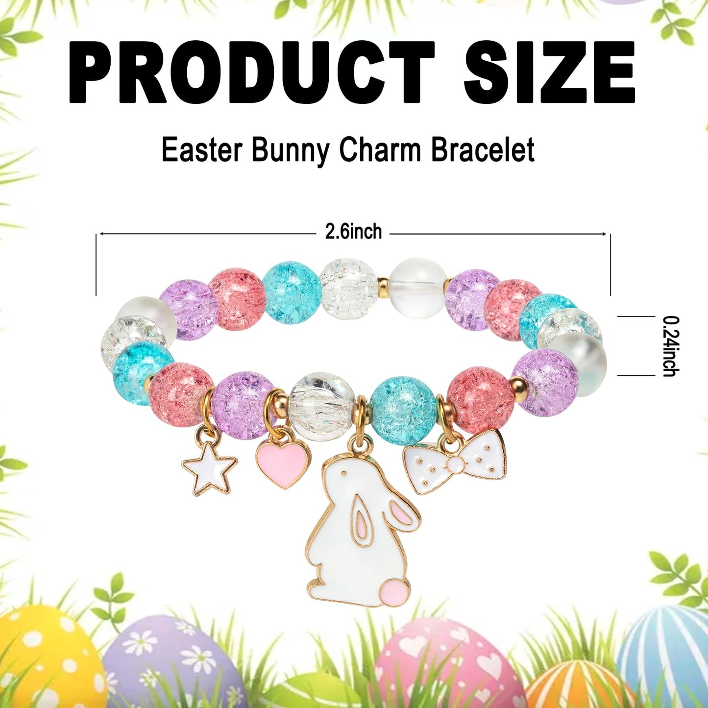 Easter Bracelets Basket Stuffers Essentials Egg Fillers Filled For Women 2026 Teens Cute Bunny Charm Decorations Accessories Gifts Rabbit Presents For Adults Female Style