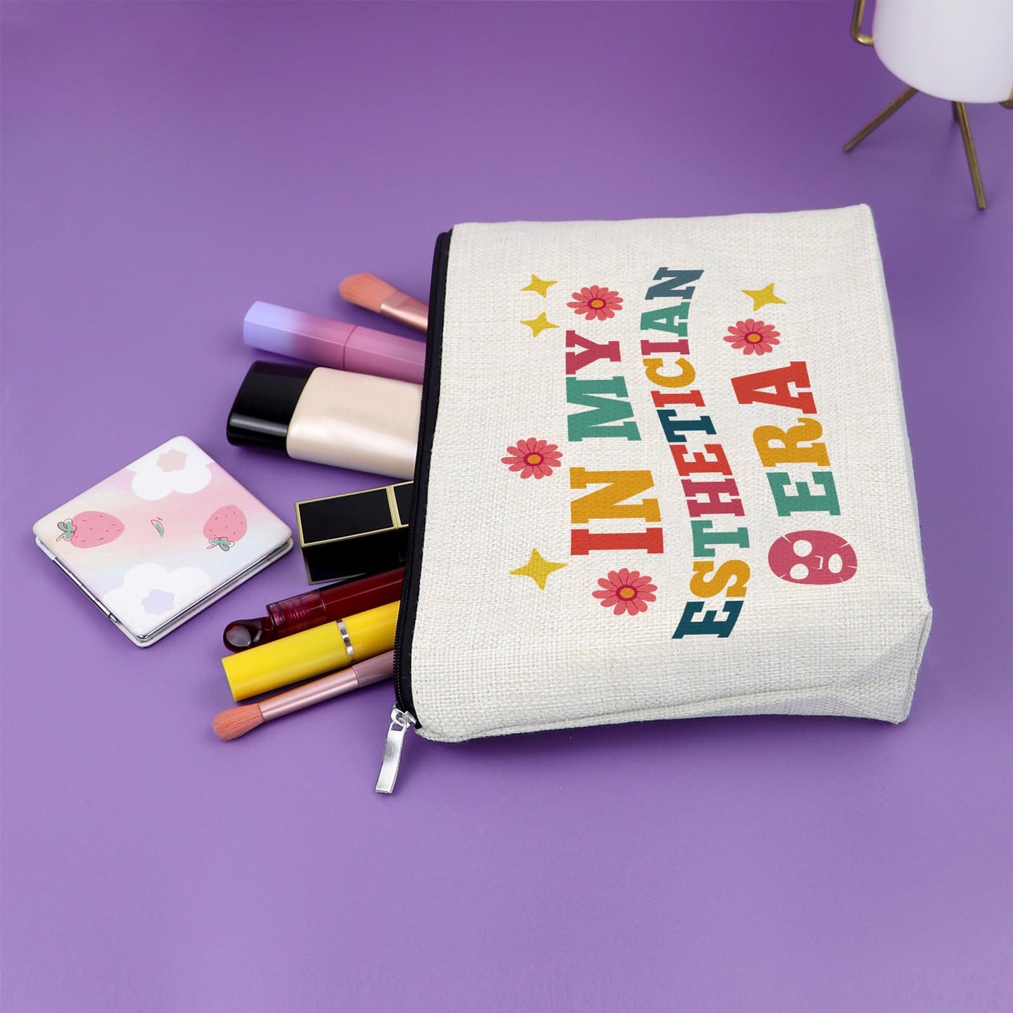 Sazuwu Esthetician Gifts for Women Makeup Bag Graduation Gifts for Her Makeup Artist Skin Therapist Cosmetic Bag Dermatologist Doctor Gifts Christmas Birthday Present for Beautician