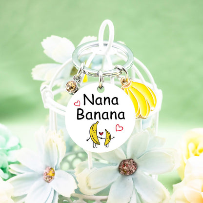 igvean Nana Gifts Banana Keychain Nana Birthday Gifts Great Grandma Gift Ideas Funny Grandmother Present from Grandkids Christmas Mothers Day Gift for Grandma