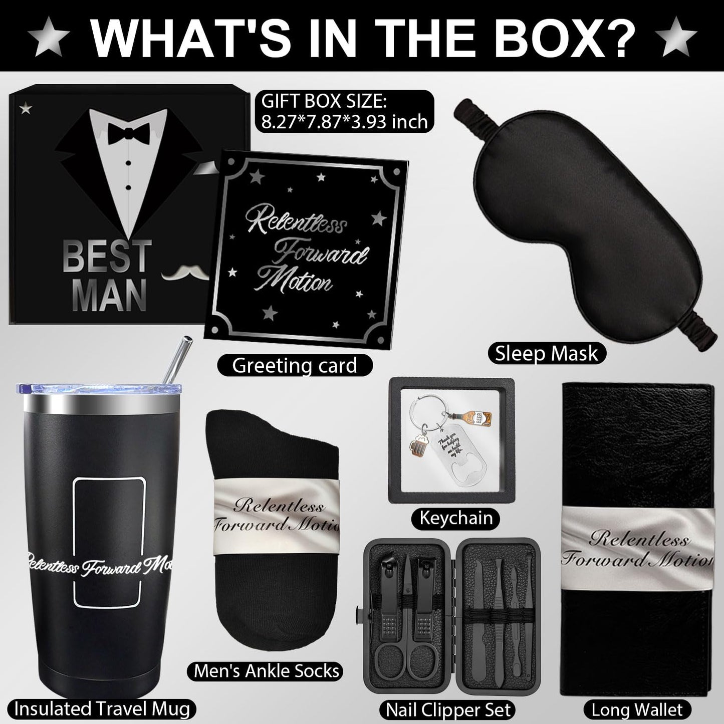 Birthday Box for Men,Gift Set for Dad, Husband, Brother, Best man,Coworker,Unique Gifts for Men Who Have Everything