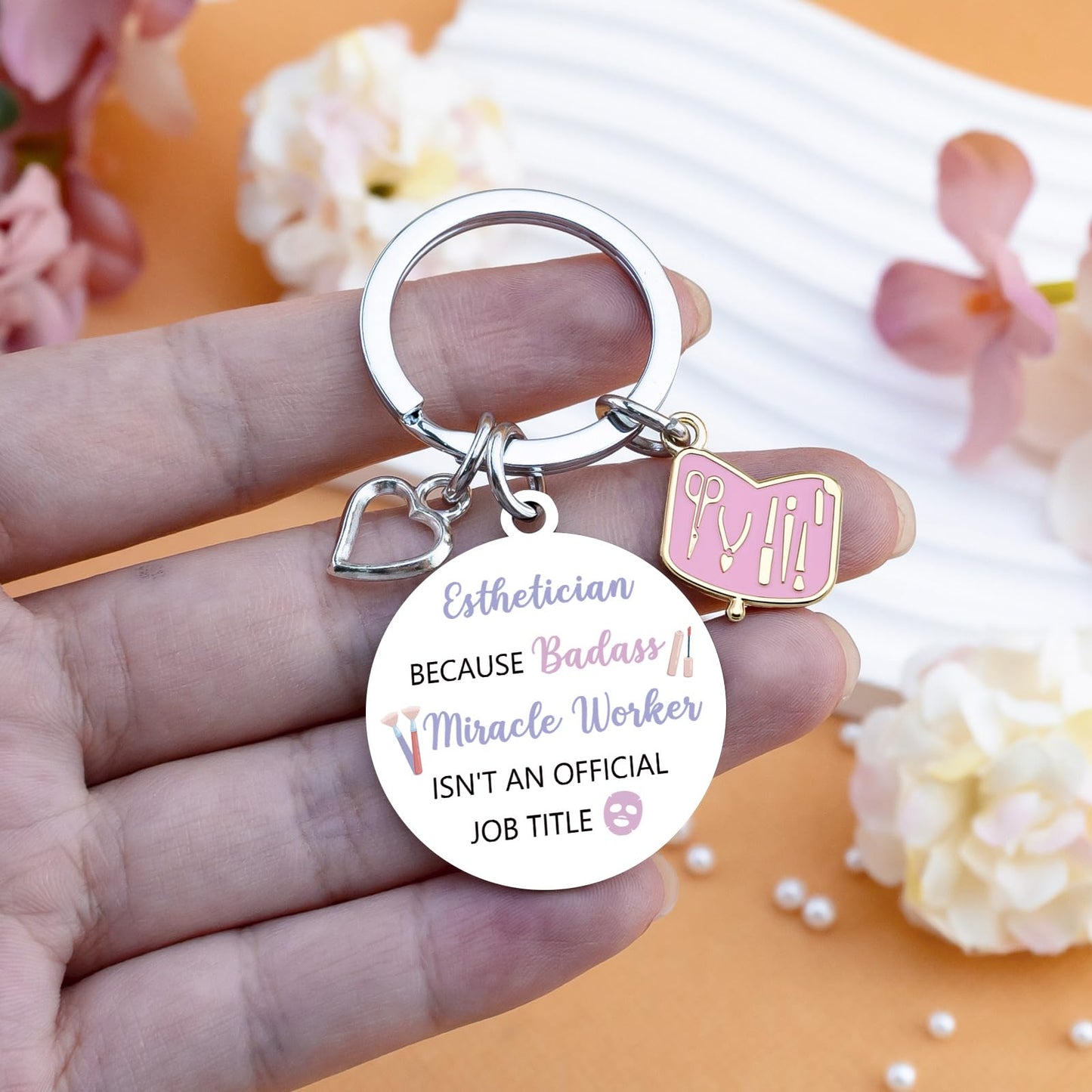 Esthetician Gifts for Women Beautician Gifts for Women Esthetician School Supplies Cosmetologist Gift for Female Aesthetician Keychain Birthday Christmas Gift Idea