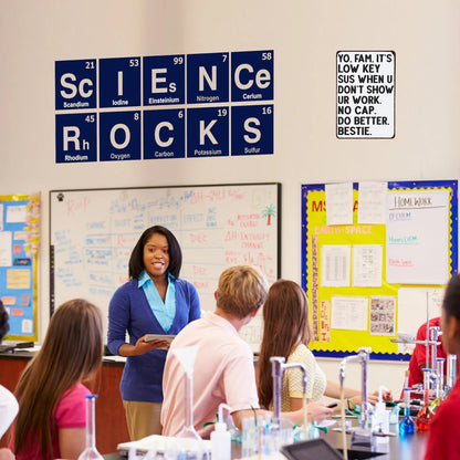 Smilelife Students Teachers Gift Funny Math/English/Science/History Class It's Low Key Sus When U Don't Show Ur Work Tin Sign for Home Classroom Study Room Wall Decor 8x12 Inch (3233)