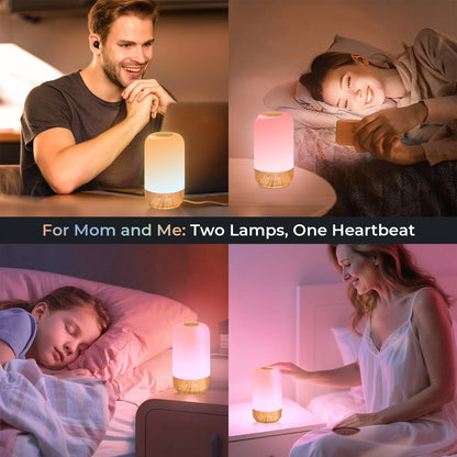 Tikkitouch Long Distance Lamp Set of 2 WiFi Touch Lamp Long Distance Relationship Gift for Couples, Mom, Friends & Family