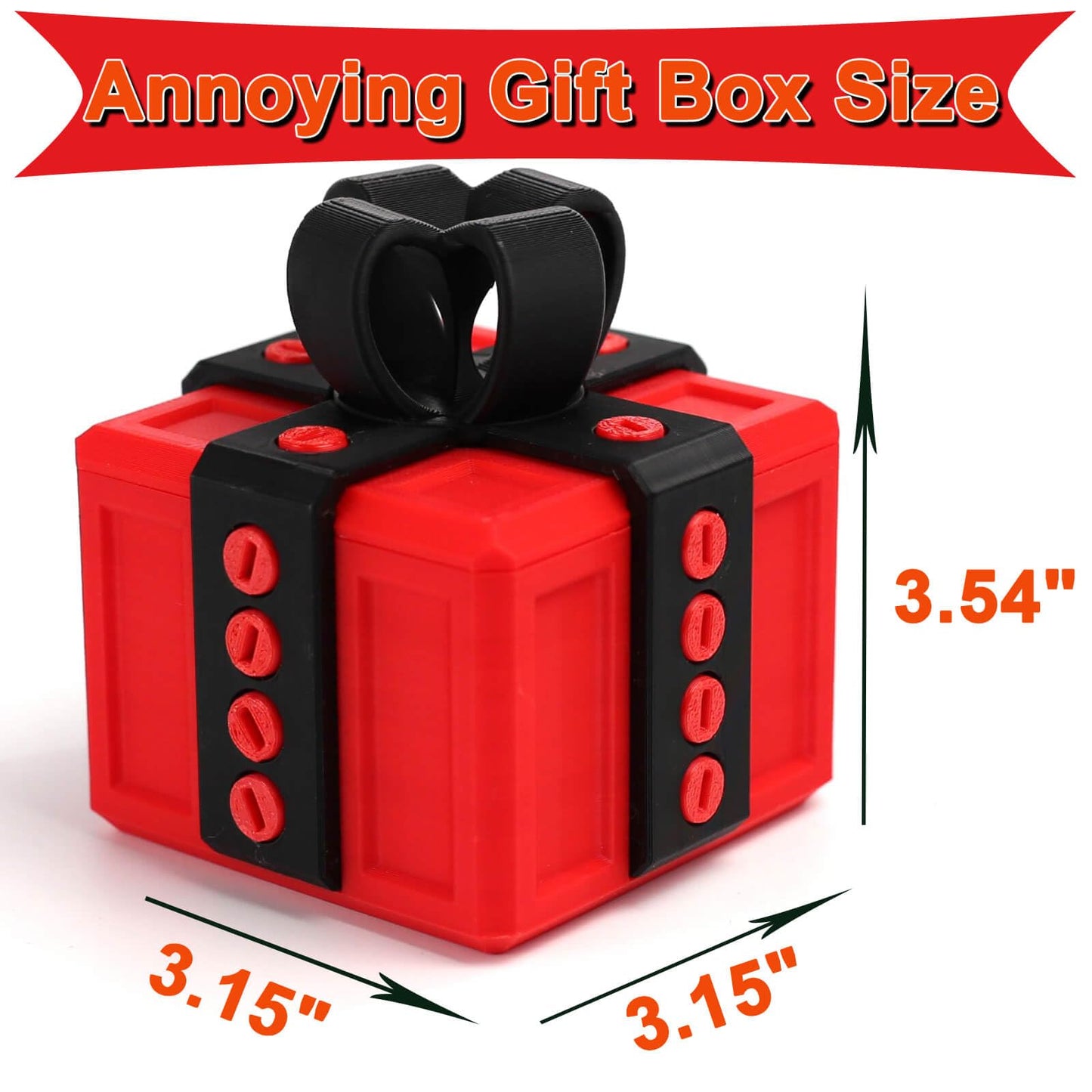 Gotcha Box – Annoying Prank Gift Box with Screws, Pop Up Middle Surprise Finger, Funny Birthday Gag Gifts for Men Dad Husband, White Elephant for Adults