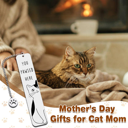 Cat Gifts for Women, Cat Lover Gifts for Women Men Reader, Graduation Gift for Her Him, Cute Bookmarks for Cats Mom Dad Girl Boy, Birthday Gift for Book Lovers, Bookish Gift Reading Accessories