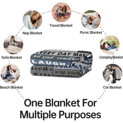 Gifts for Son Blanket from Mom Dad - Son Christmas Birthday Gift Adult - Ultra Soft Plush Throw Present Ideas for Bedding Sofa - 60"x50"