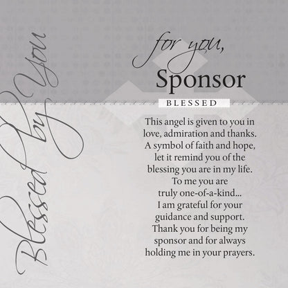 Beautiful Blessed Angel with Touching Sentiment - Sponsor Appreciation Gift (Metal)