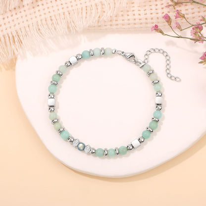 JoycuFF 𝗚𝗶𝗳𝘁𝘀 𝗳𝗼𝗿 𝗪𝗼𝗺𝗲𝗻 𝗠𝗼𝗼𝗻𝘀𝘁𝗼𝗻𝗲 𝗕𝗿𝗮𝗰𝗲𝗹𝗲𝘁 Amazonite Colorful Imperial Jasper Stainless Steel Beads Bracelets, Graduation Christmas Valentines Mothers Day Birthday Gifts