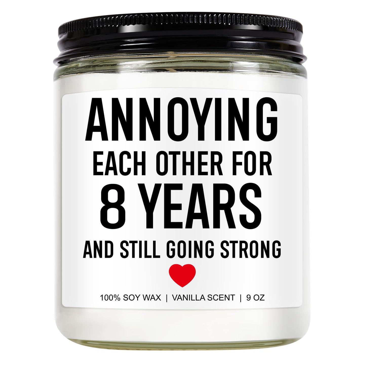 Younift Funny Scented Candle, 8 Year Bronze Anniversary, Gifts for Men, Women - 8th Anniversary, Gifts for Him, Her - 8th Wedding Anniv. Presents for Husband, Wife, Couple - 9 oz