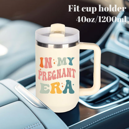 momocici Pregnancy Cup Tumblers Gifts.40oz In My Pregnant Era Tumbler with Handle.Pregnancy Gift.Pregnancy Cups.Pregnancy Tumbler.40oz mom to be New Mom First Time Mom Gifts for Pregnant Women.