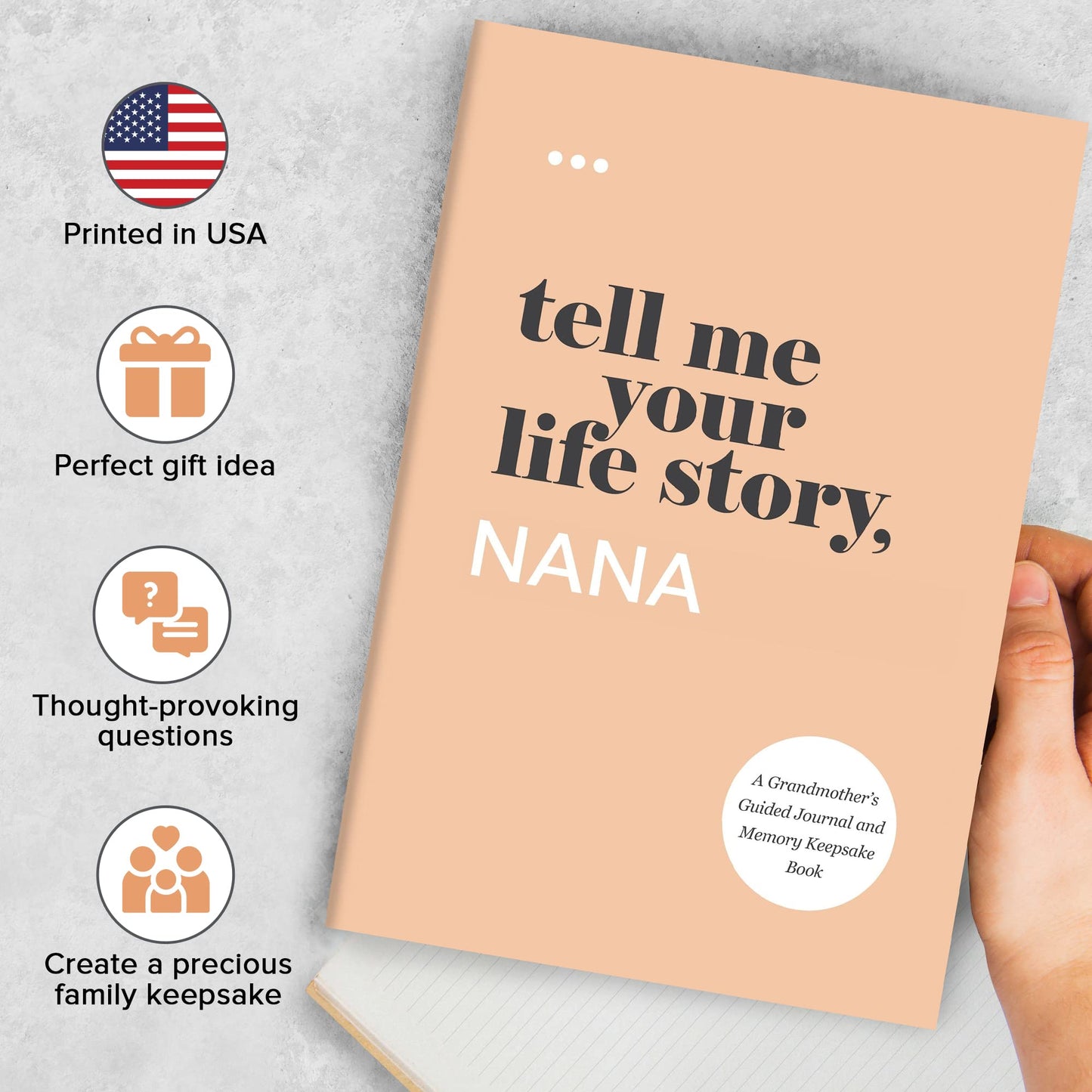 Tell Me Your Life Story, Nana: A Grandmother’s Guided Journal and Memory Keepsake Book (Tell Me Your Life Story® Series Books)