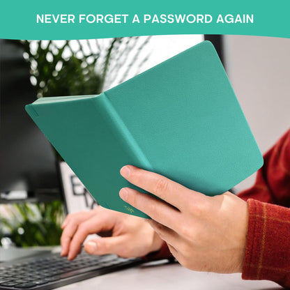 Taja Password Keeper Book with Alphabetical Tabs, Small Password Books for Seniors, Password Notebook for Internet Website Address Log in Detail, Password Logbook to Help You Stay Organized - Aquamarine