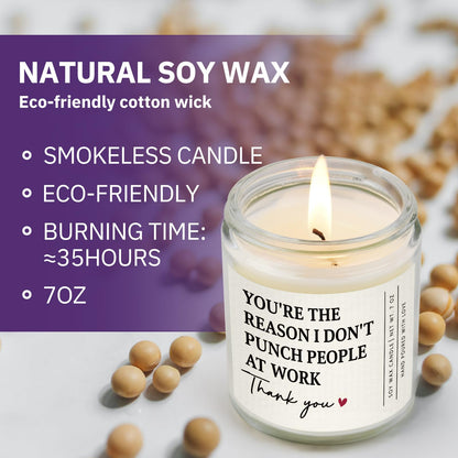 Gifts for Coworker, Work Bestie, Boss Lady Gifts for Women, Funny Birthday Retirement Farewell Appreciation Presnets for Coworker, Boss, Employee - Handmade Lavender Scented Candle 7oz