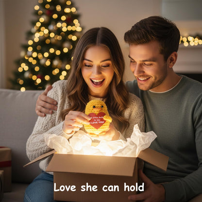 Gifts for Her Him Boyfriend Girlfriend Birthday, Crochet Duck Small for Wedding Anniversary, Romantic I Love You Valentines Day Gifts for Wife Husband Couple Women Men