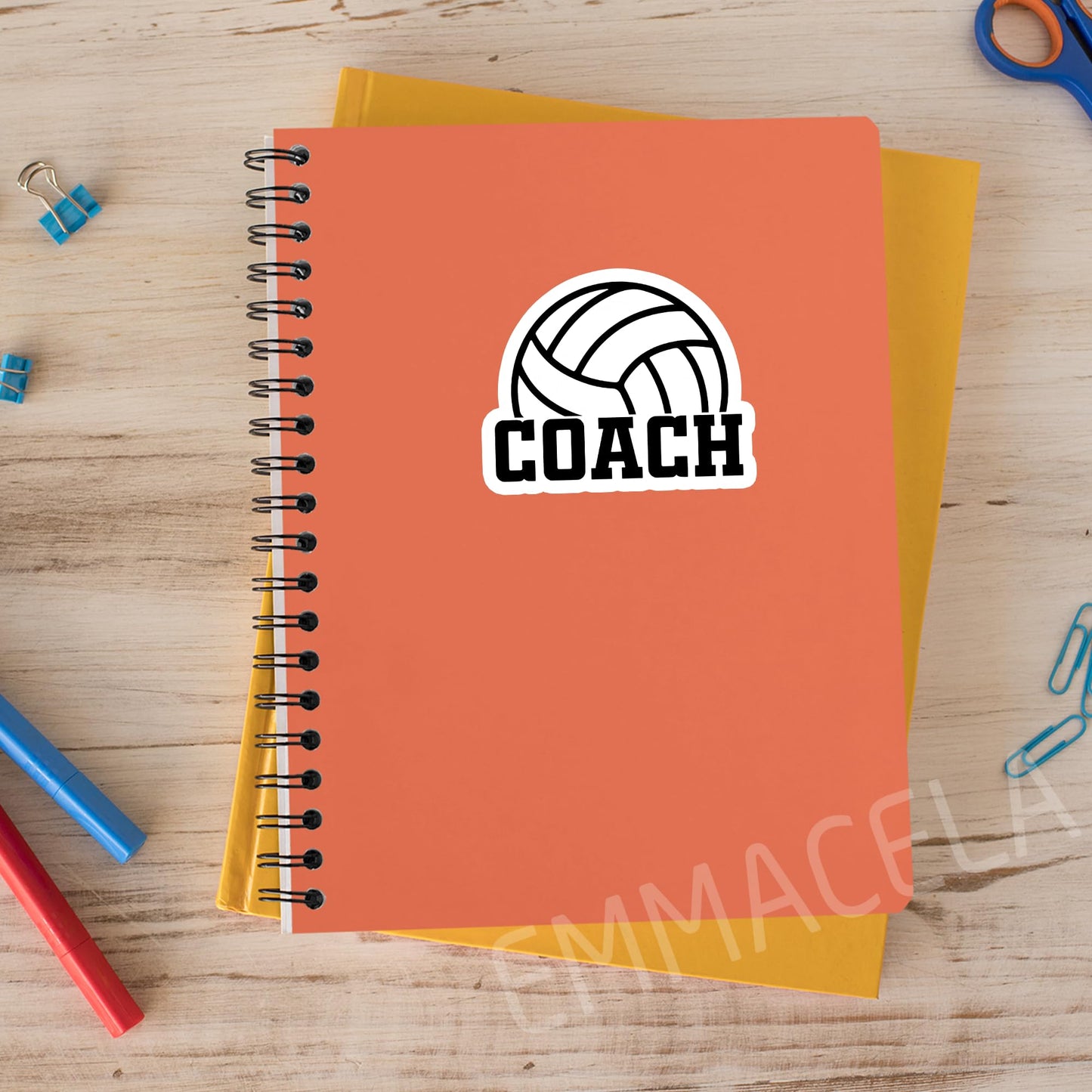 (3PCS) Coach Volleyball Stickers - Waterproof Vinyl Decals for Laptop, Water Bottle, Phone, Notebook – Volleyball Gifts for Coaches, Sports Fans Size 3 x 2.5 Inch