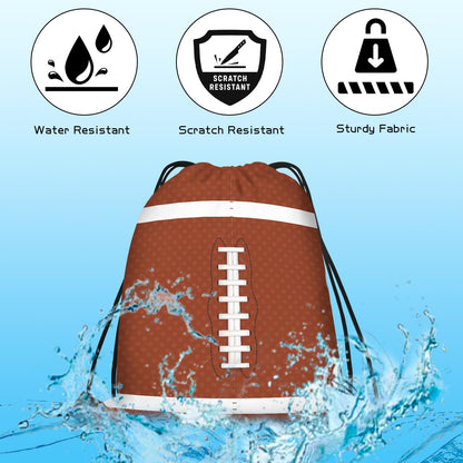 16 Pack Superbowl Party Decorations Football Drawstring Gift Bags Football Party Decorations for Kids Football Snack Goodie Treat Bag for Football Themed Birthday Sports Party Gift,9.8 x 11.8 Inches