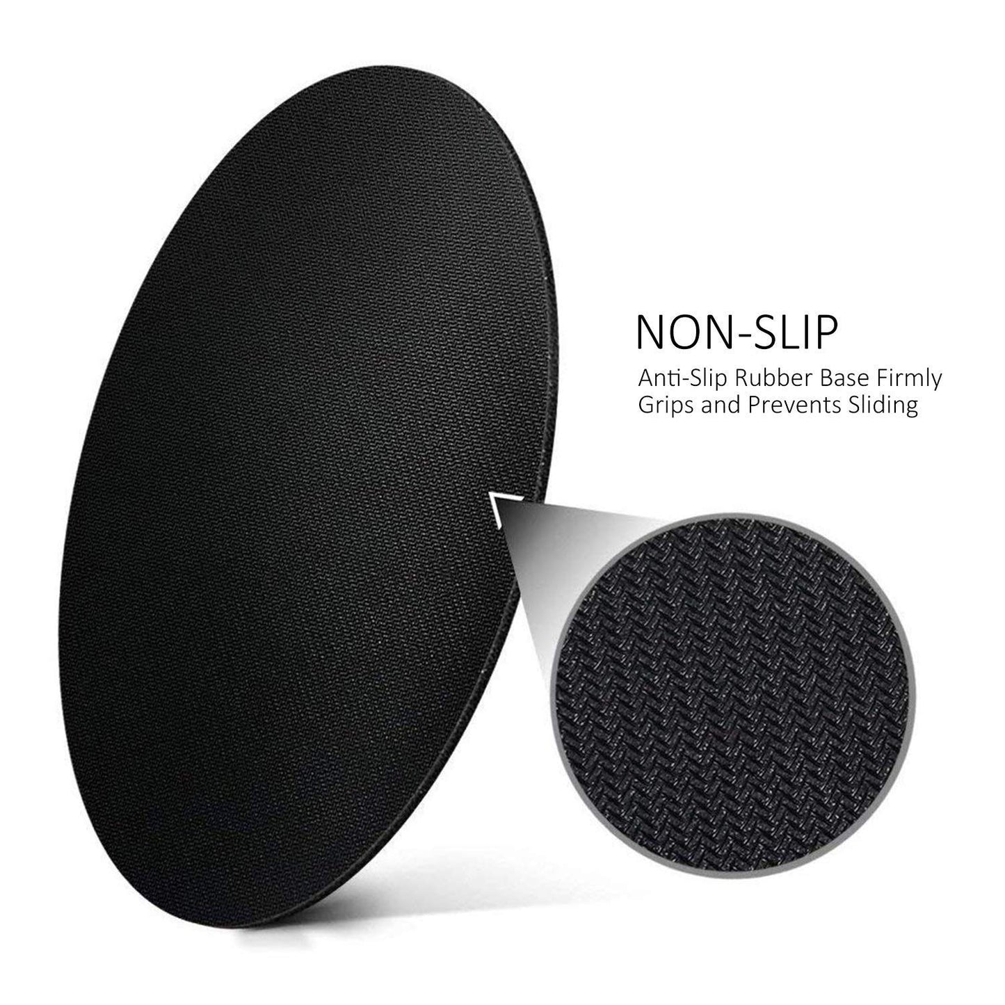 Mouse Pad Dj 45 RPM Adapter Silver Turntable, Round Mousepad, Non-Slip Rubber Base Mouse Mat for Laptop and Computer