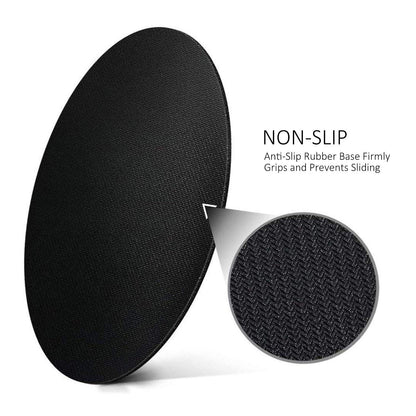 Mouse Pad Dj 45 RPM Adapter Silver Turntable, Round Mousepad, Non-Slip Rubber Base Mouse Mat for Laptop and Computer