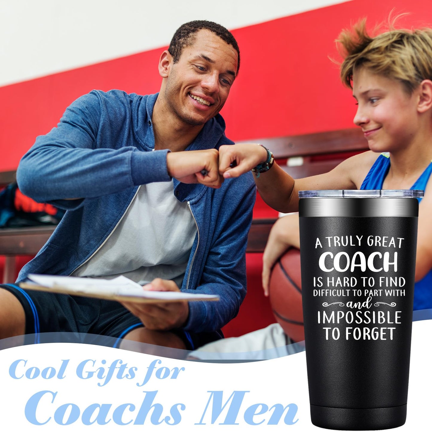 Coach Gifts for Men - Football, Soccer Coach Gifts - Cheer Coaches Gift - Basketball, Swim Coaches Appreciation Gift - Tumbler 20oz