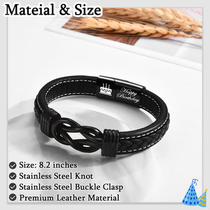 13th 16th 17th 18th 21st Birthday Gifts for Boys Him Male, Happy Birthday Leather Bracelet Gifts for 13 16 18 21 Year Old Boy Male Man Son Grandson Nephew Brother Friend with Sweet Birthday Card