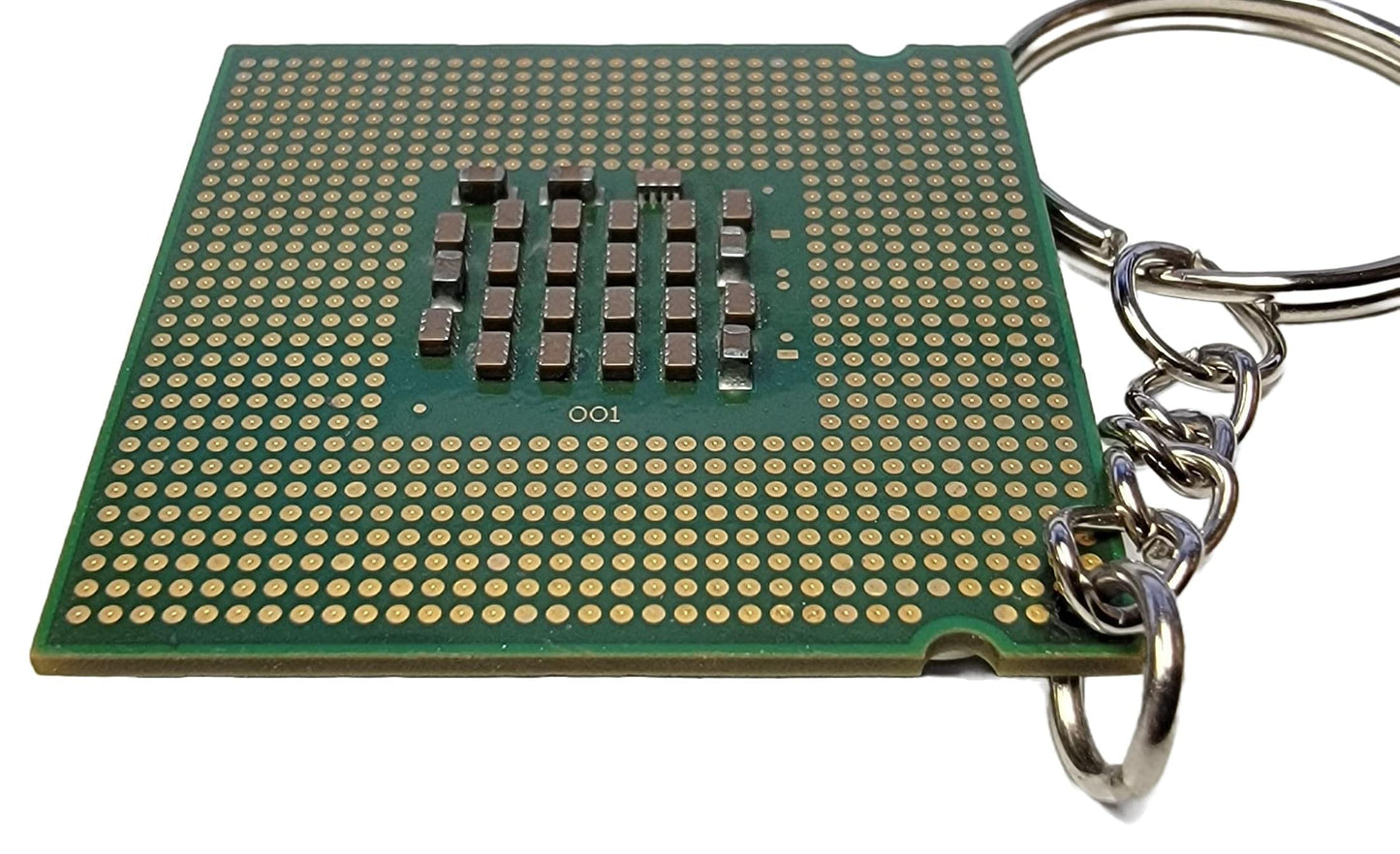 The Ultimate Geek Accessory - Recycled CPU Processor Keychain Made from Reclaimed Computer Parts