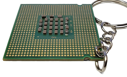 The Ultimate Geek Accessory - Recycled CPU Processor Keychain Made from Reclaimed Computer Parts