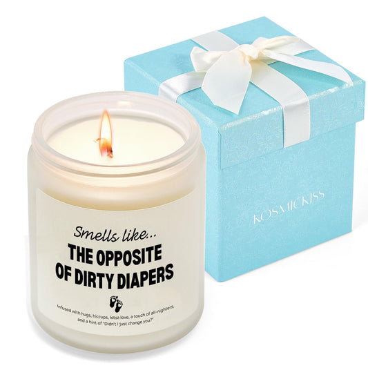 Kosmickiss New Parents Gifts for Couples, Funny Gender Reveal Gift, Mom&Dad Gift for New Parents, Lavender Aroma Candle