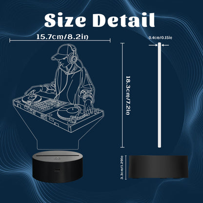 CoolGift Mart DJ Night Light, 3D LED Optical Illusion Lamp with 16 Colors and Remote Controller, Gifts for DJ Music Lovers