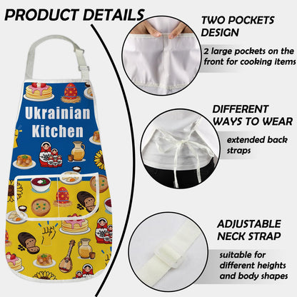 Gzrlyf Ukrainian Kitchen Apron Chef Ukraine Gift Ukrainian Food Gift Ukraine Cuisine Cooking Apron