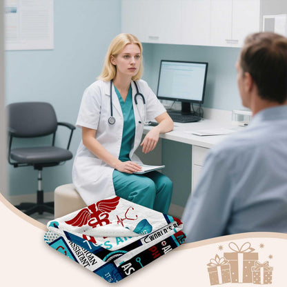 Physician Assistant Gifts for Women Men, PA Week Gift Blanket 60"X50", National Physician Assistant Day Gift, PA Gifts for Women Men