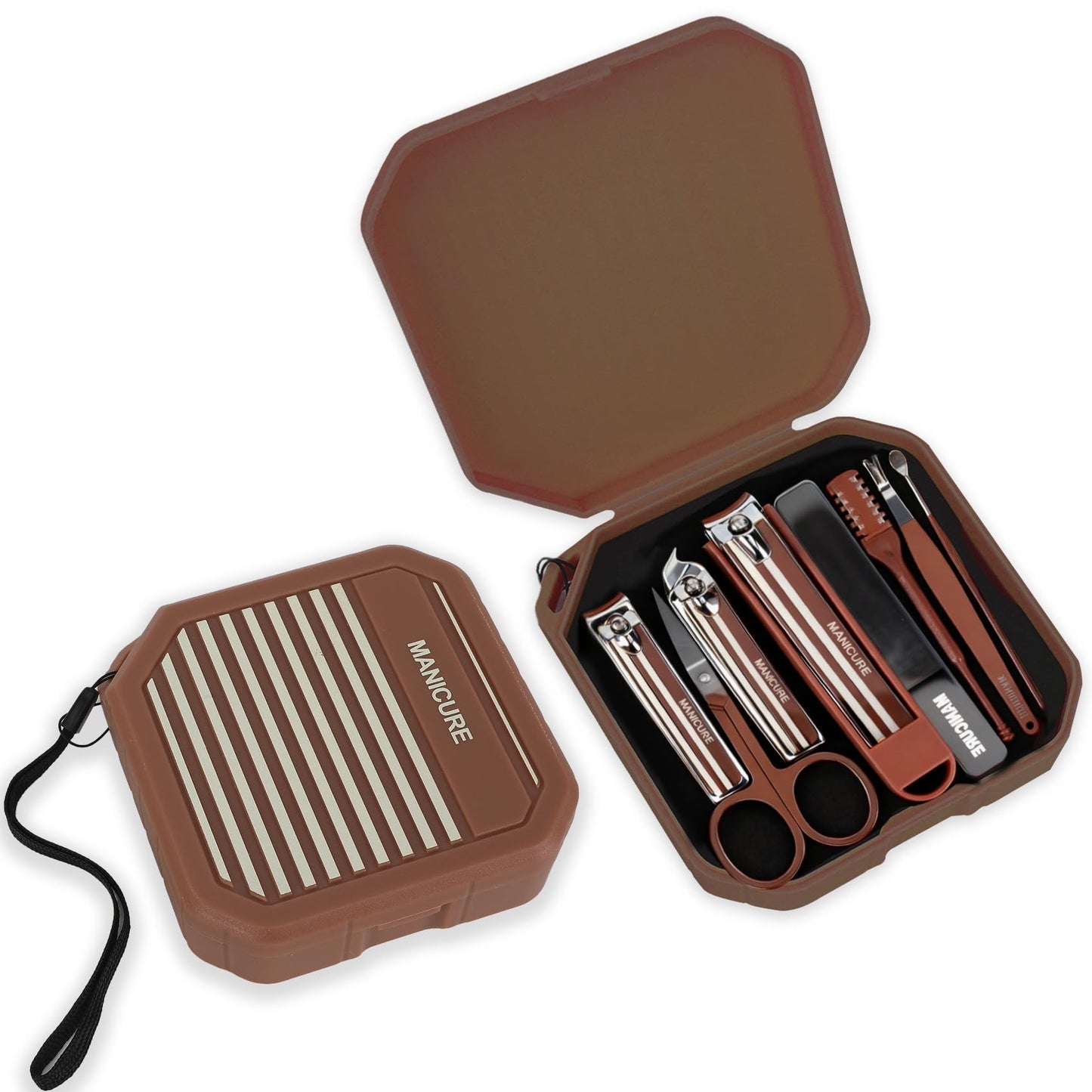 Nail Clipper Set,Manicure Set 8 in 1,Adult Easter Basket Stuffers Men,Nail Supplies,Pedicure Kits,Cuticle Cutter,Mens Manicure Set for Thick Nails for Seniors,Gifts for Husband