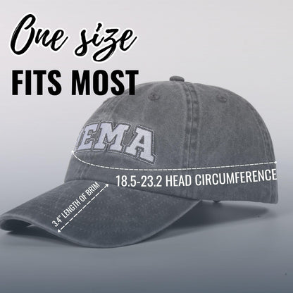 InnoBeta Mema Gifts Cap for Grandma, Funny Adjustable Embroidered Hat Gifts for Birthday, Christmas, Grey