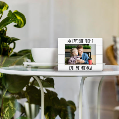 My Favorite People Call Me Meemaw 4x6 Picture Frame, Meemaw Gifts for Grandma Photo Frame, Gifts for Meemaws Mothers Day from Grandkids, MeemawGift Picture Photo Frames for Desk Decor