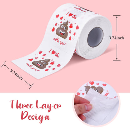 Valentines Day Gifts for Him/Her, Romantic Novelty Gifts Toilet Paper, Funny Gag Gifts for Adults Men Women Boyfriend Girlfriend, Valentines Day Decor for Party Supplies Christmas Stocking Stuffers