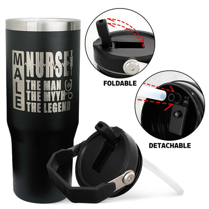 OccuPied Nurse Tumbler - 30 Oz Insulated Coffee Cup, Water Bottle & Drinking Glass - Male Nurse Gifts for Men, Medical Assistant Gifts for Him