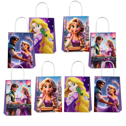 CICICO 12pcs Princess Gift Bags Goodie Bags with Handles for Kids Birthday Party Decorations Supplies