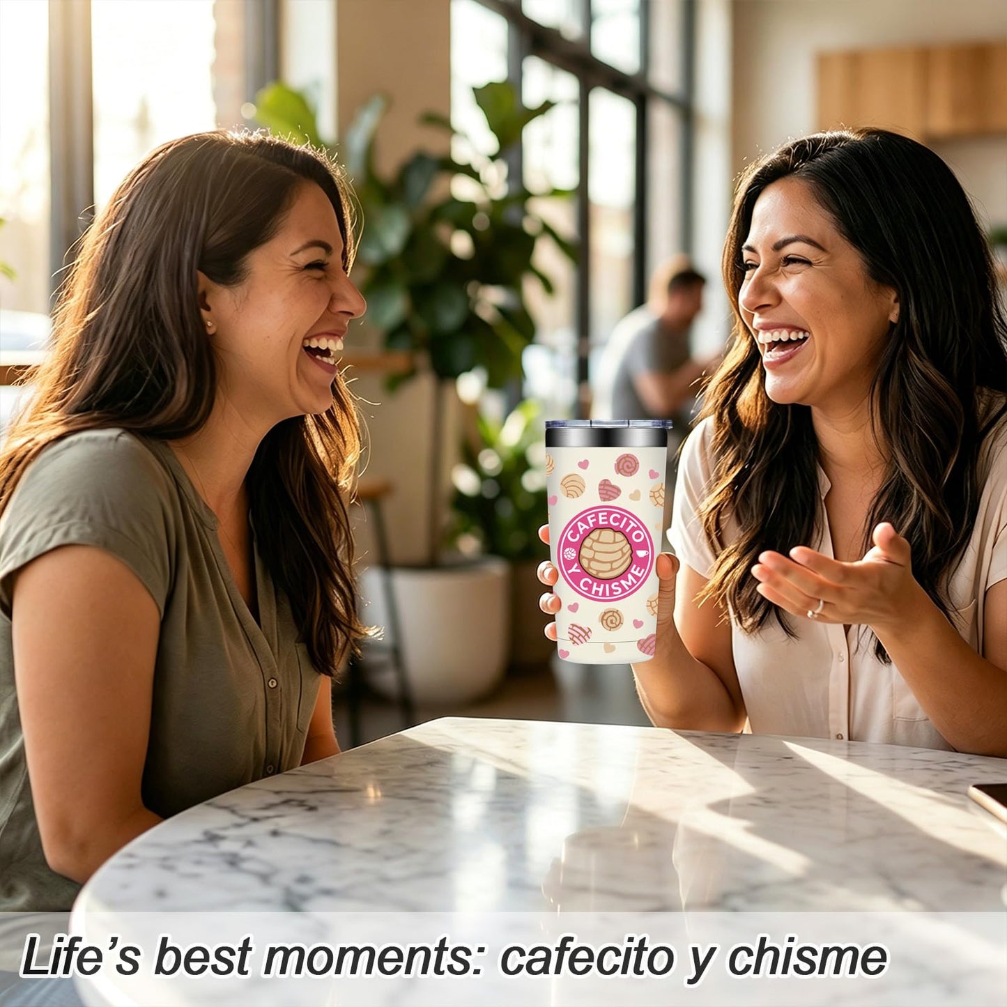 Fufandi Mother Day Gift for Women, Cafecito Y Chisme Coffee Mug, Mexican Gifts for Mom Wife Aunt Daughter Coworker Friends - Tumbler Cup 20oz