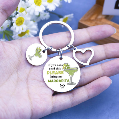 Margarita Gifts for Women Drinking Accessories Unique Alcohol Lovers Gifts Funny Best Friend Bestie Birthday Christmas Gift Ideas for Women If You Can Read This Please Bring Me Margartia Cute Keychain