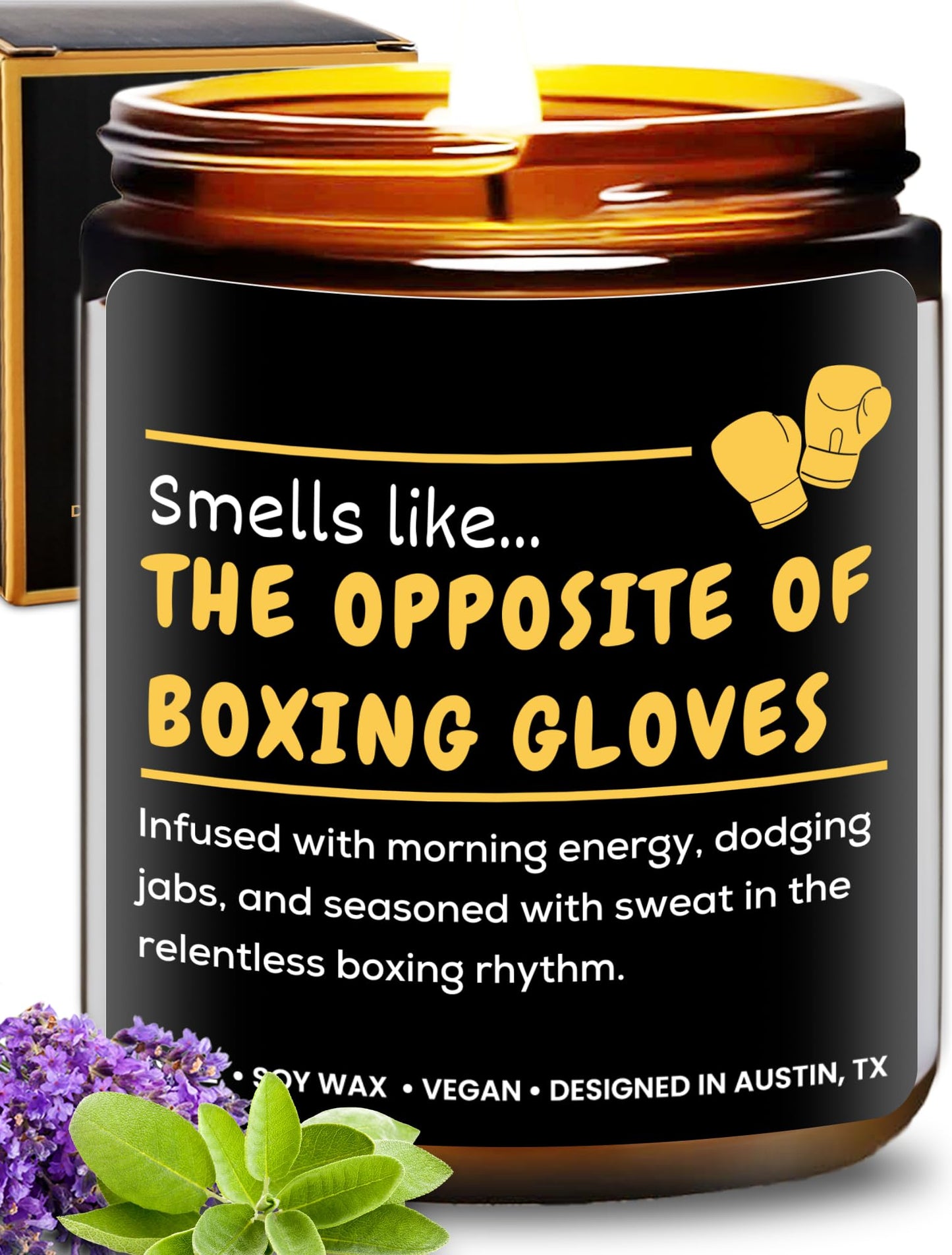 Funny Boxing Candle, Perfect Boxing Gift for Men, Women, Girls & Boys, Sport Lover Memorabilia Gifts for Men, Gifts for Sport Lovers, Fighters, & Coach, Ideal Birthday Present