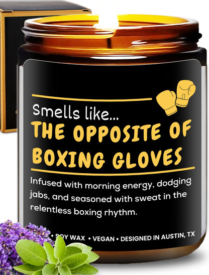 Funny Boxing Candle, Perfect Boxing Gift for Men, Women, Girls & Boys, Sport Lover Memorabilia Gifts for Men, Gifts for Sport Lovers, Fighters, & Coach, Ideal Birthday Present