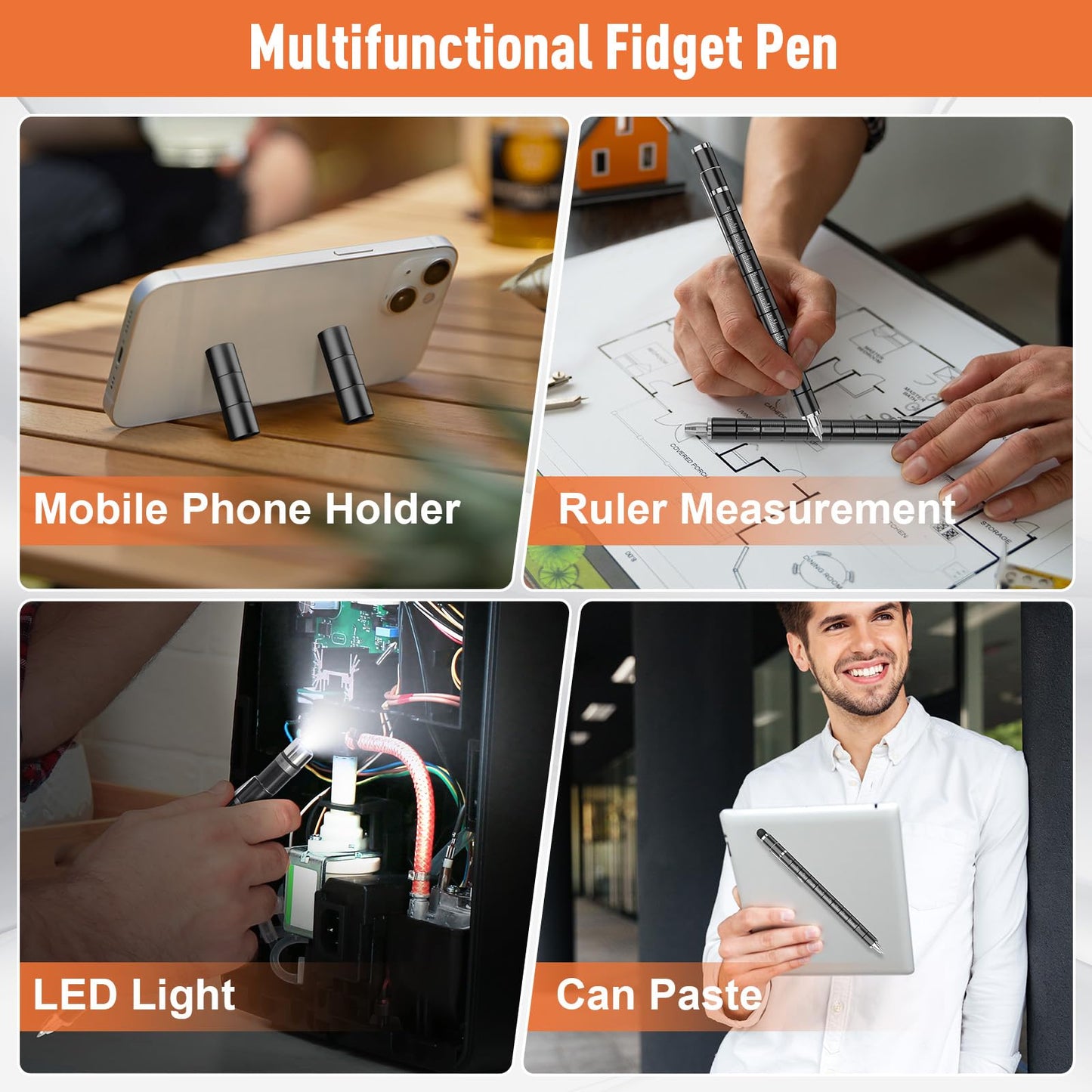 Dusor Gifts for Men Fidget Pen, 2026 Graduation Gift for Him Her Multifunction Pen, Anniversary Birthday Father‘s Day Gifts for Men Dad Husband Brother Boyfriend, Cool Stuff Gadgets for Son Teens Boy
