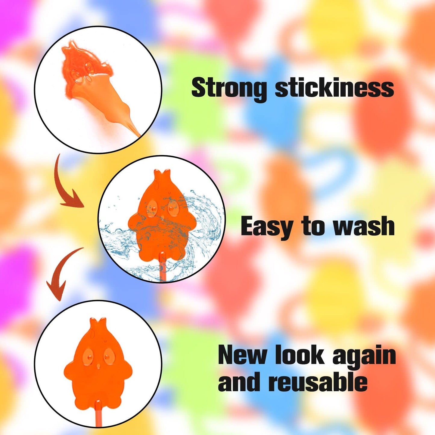 28 Pack Easter Sticky Hands Toys, Bunny Chick Egg Carrot Styles Stretchy Toys Easter Basket Stuffers, Pinata Fillers, Party Favors Gifts for Kids Boys Girls