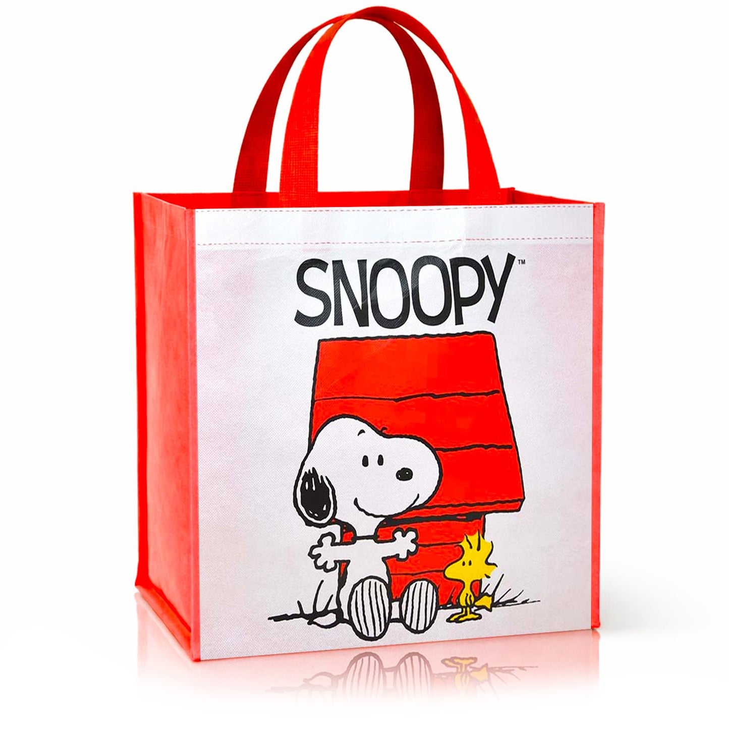 Peanuts Tote Bags for Kids, Adults - Bundle with 2 Snoopy Tote Bags for Groceries, Shopping, Storage, More Plus Stickers | Snoopy Gifts for Kids, Boys, Girls
