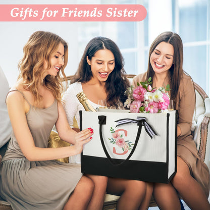 Birthday Gifts for Women Mothers Day Gifts for Mom Wife Grandma Daughter Sister Friends Bridesmaid Teacher Appreciation Tote Bag and Makeup Bag