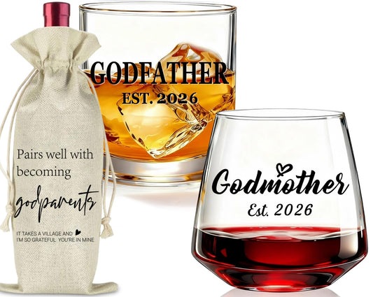 Physkoa Est2026 Godparents Gift– Godfather & Godmother Proposal Gifts-Godparents Proposal Present-Will You Be My Godparents