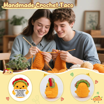 Gifts for her Him Boyfriend Girlfriend I Love You Birthday Anniversary Small Gifts for Men Women Wife Husband Easter Basket Stuffers Valentines Engagement Wedding Gift Ideas for Couples Taco Crochet