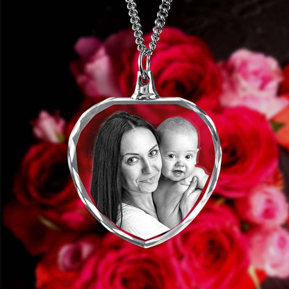 ArtPix 3D Crystal Photo, Personalized Necklace Gift, Customized Gifts for Mom, Women, Wife, Her